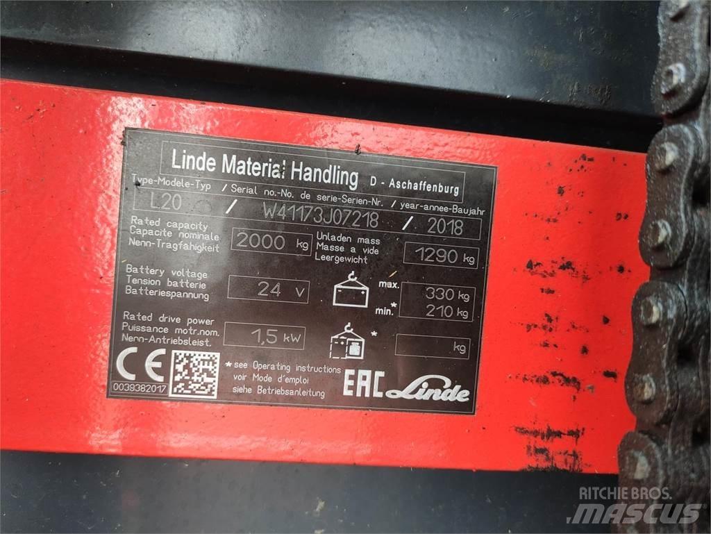 Linde L20i-1173 Apiladores eléctricos