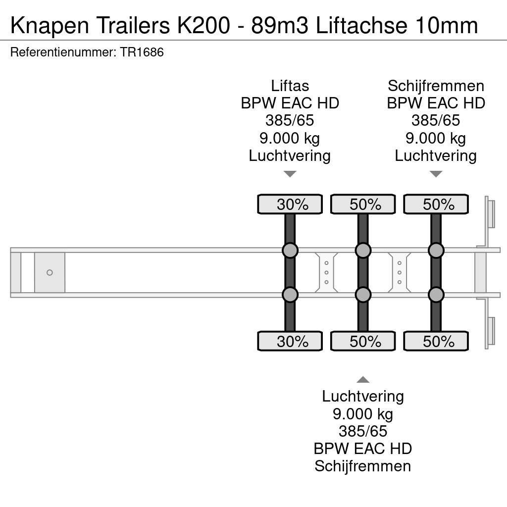 Knapen Trailers K200 - 89m3 Liftachse 10mm Cajas de piso oscilante