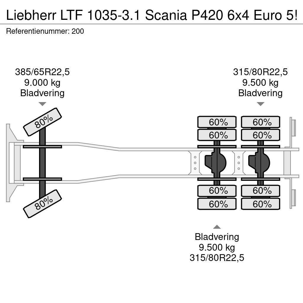 Liebherr LTF 1035-3.1 Scania P420 6x4 Euro 5! Grúas todo terreno