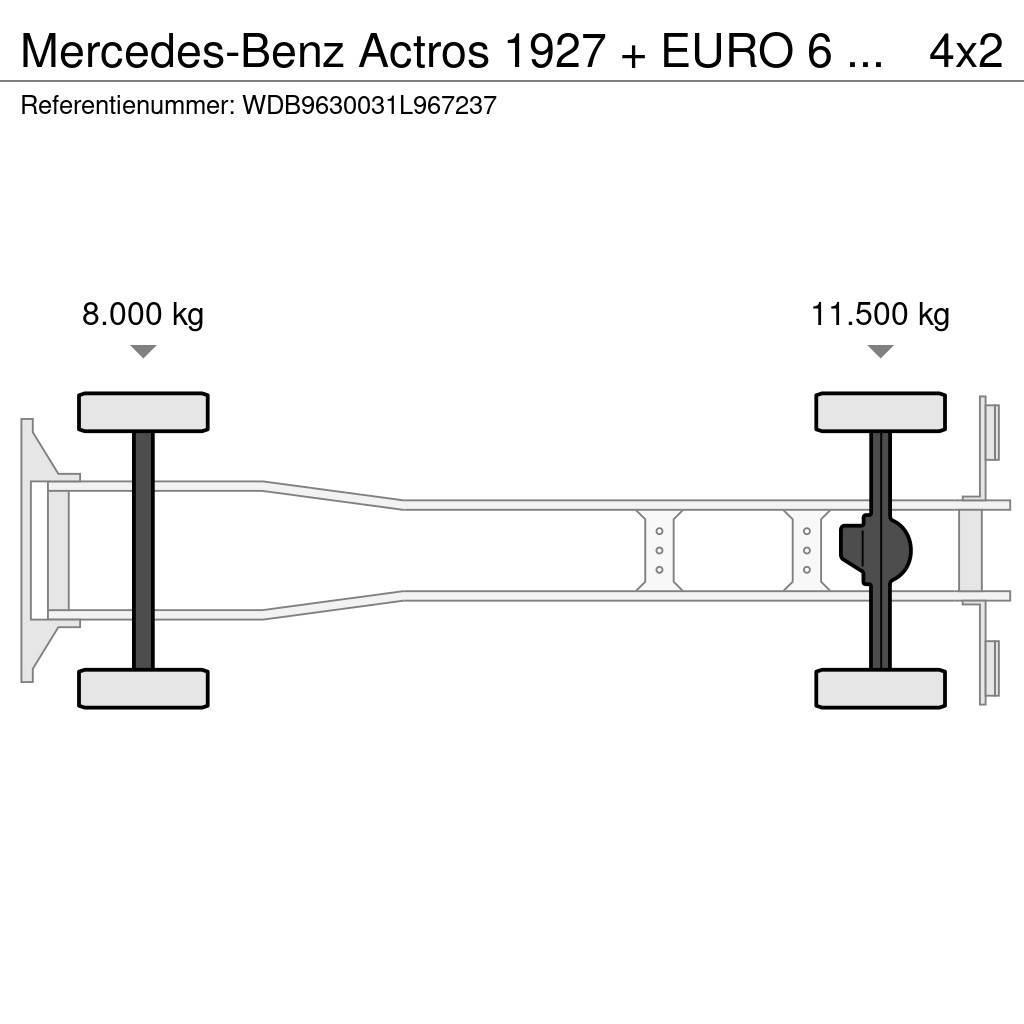 Mercedes-Benz Actros 1927 + EURO 6 + LIFT Camiones caja cerrada