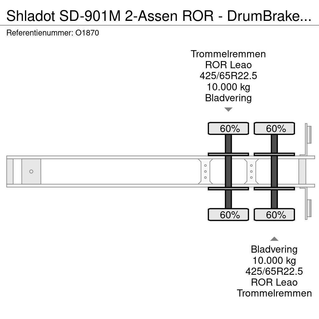  SHLADOT SD-901M 2-Assen ROR - DrumBrakes - SteelSu Semirremolques portacontenedores