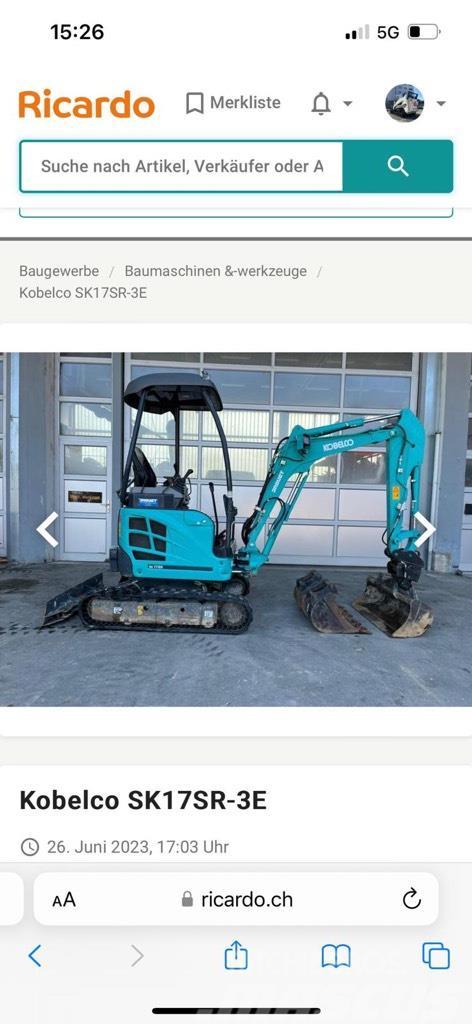 Kobelco SK17SR-3E Mini excavadoras < 7t