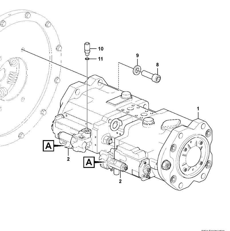 Volvo EC300D EC350D Main Pump 14632316 K5V160DT Transmisión