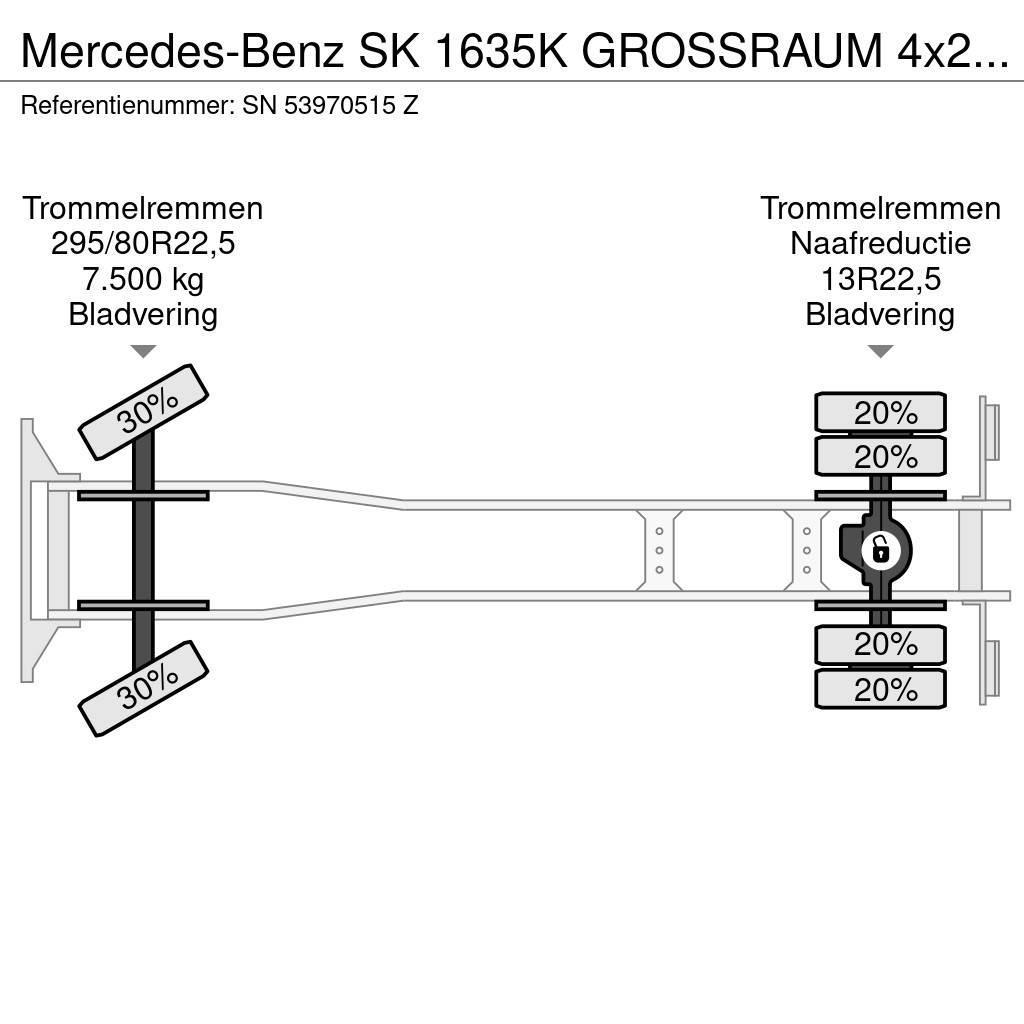 Mercedes-Benz SK 1635K GROSSRAUM 4x2 FULL STEEL CHASSIS (ZF MANU Camiones plataforma