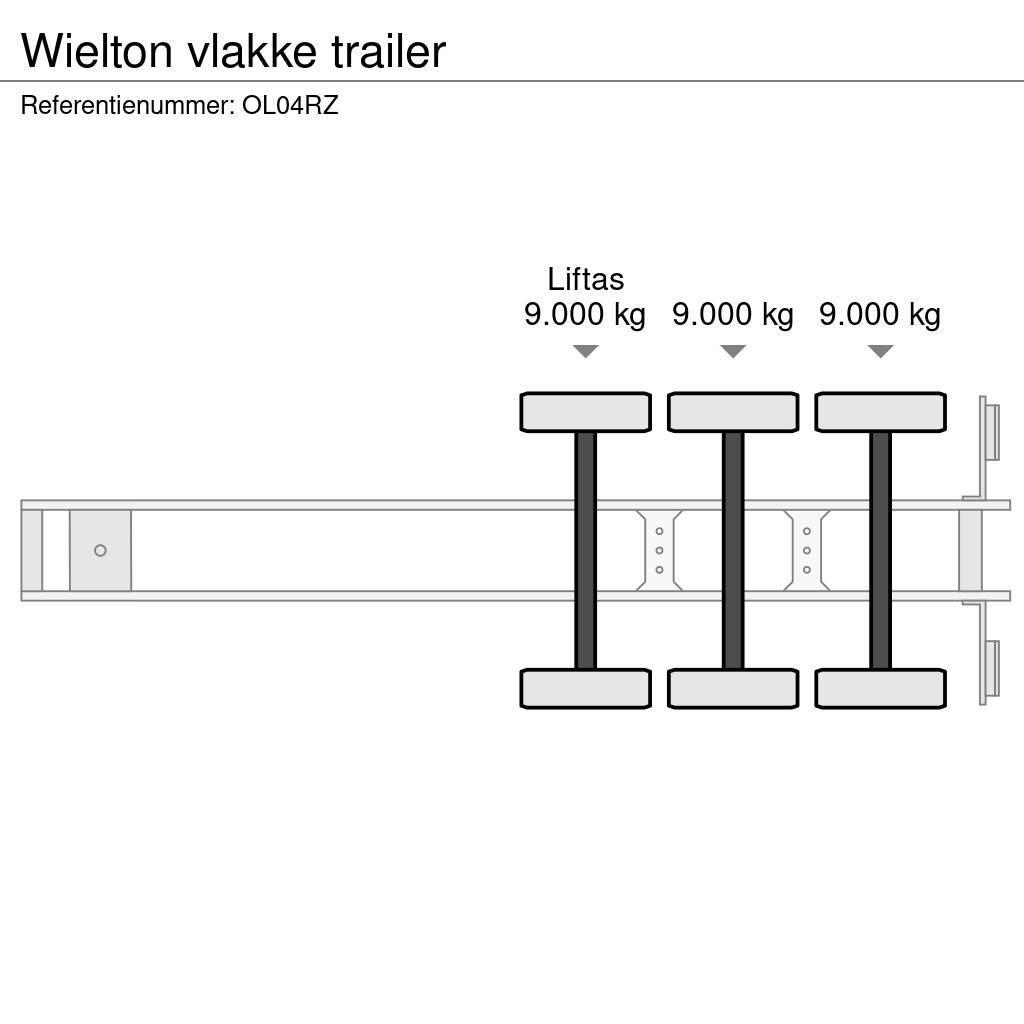 Wielton vlakke trailer Semirremolques de plataformas planas/laterales abatibles