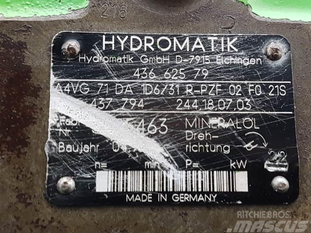Hydromatik A4VG71DA1D6/31R - Drive pump/Fahrpumpe/Rijpomp Hidráulicos