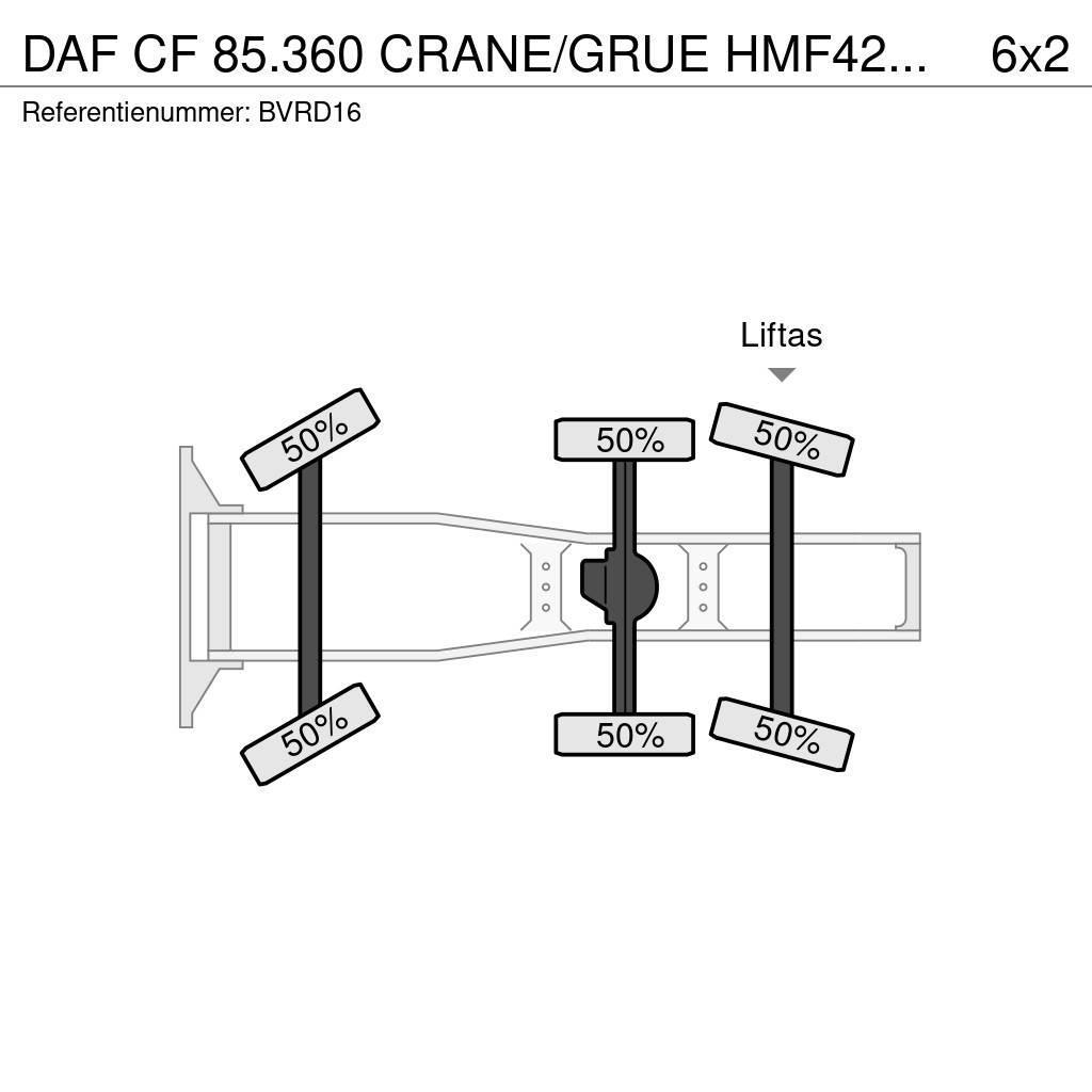 DAF CF 85.360 CRANE/GRUE HMF42TM!! RADIO REMOTE!!EURO5 Cabezas tractoras