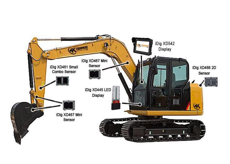  iDig Used XD610 Touch 2D Excavator System w/ 7" Di Otros componentes