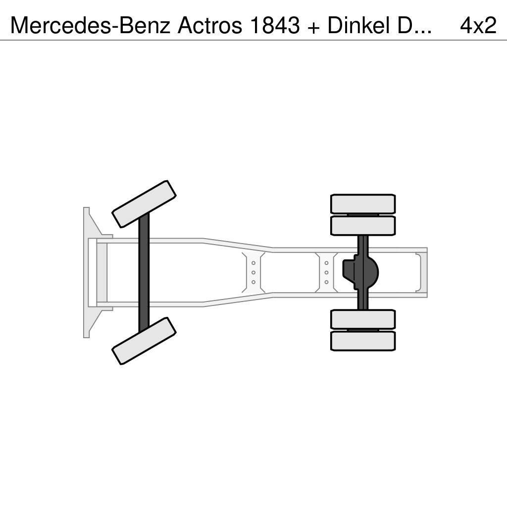 Mercedes-Benz Actros 1843 + Dinkel DTSAV 28000 Dieplader Cabezas tractoras
