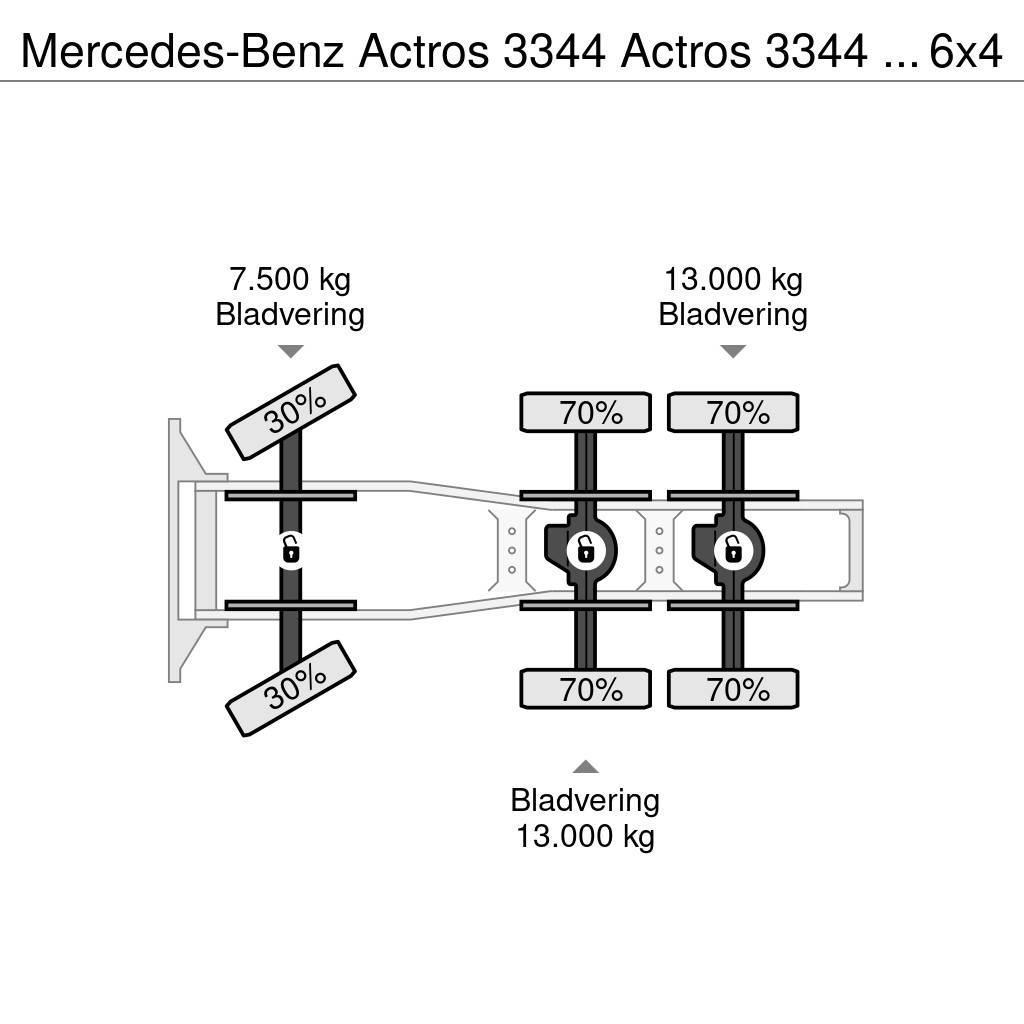 Mercedes-Benz Actros 3344 Actros 3344 Kipphydraulik 6x4 33Ton Cabezas tractoras