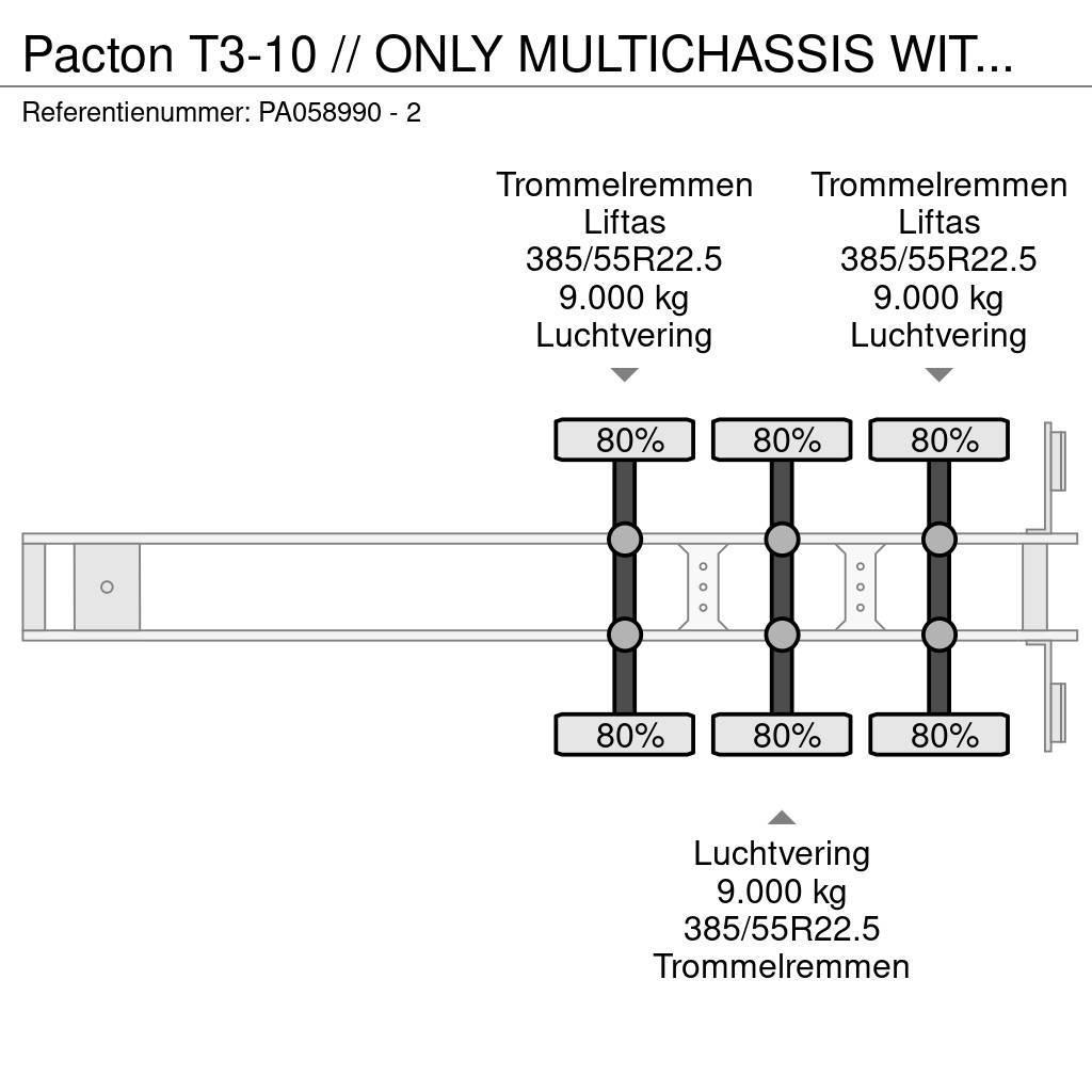 Pacton T3-10 // ONLY MULTICHASSIS WITHOUT REEFER 20,40,45 Semirremolques portacontenedores