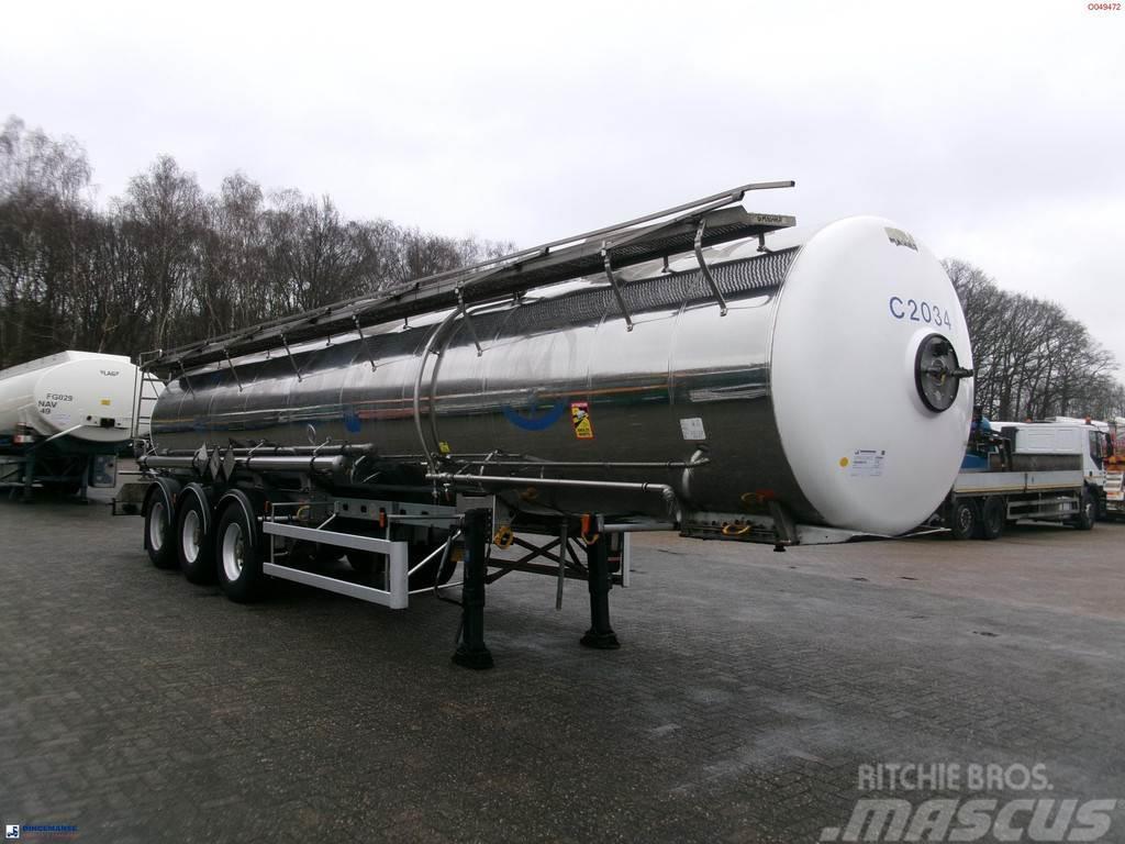 Magyar Chemical tank inox 22.5 m3 / 1 comp ADR 29-05-2024 Semirremolques cisterna