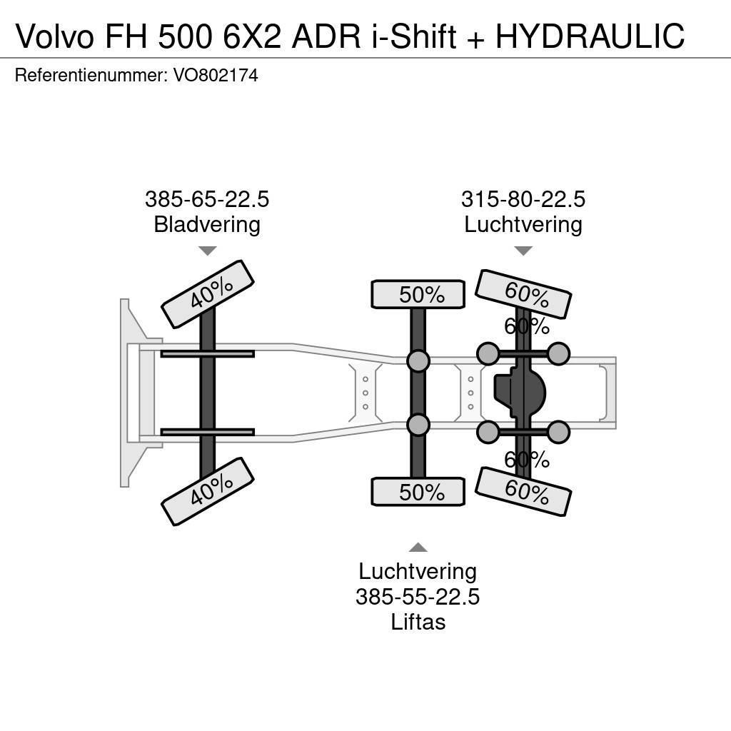 Volvo FH 500 6X2 ADR i-Shift + HYDRAULIC Cabezas tractoras