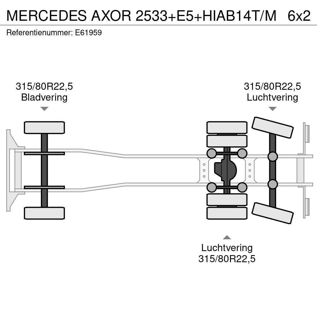 Mercedes-Benz AXOR 2533+E5+HIAB14T/M Camiones plataforma