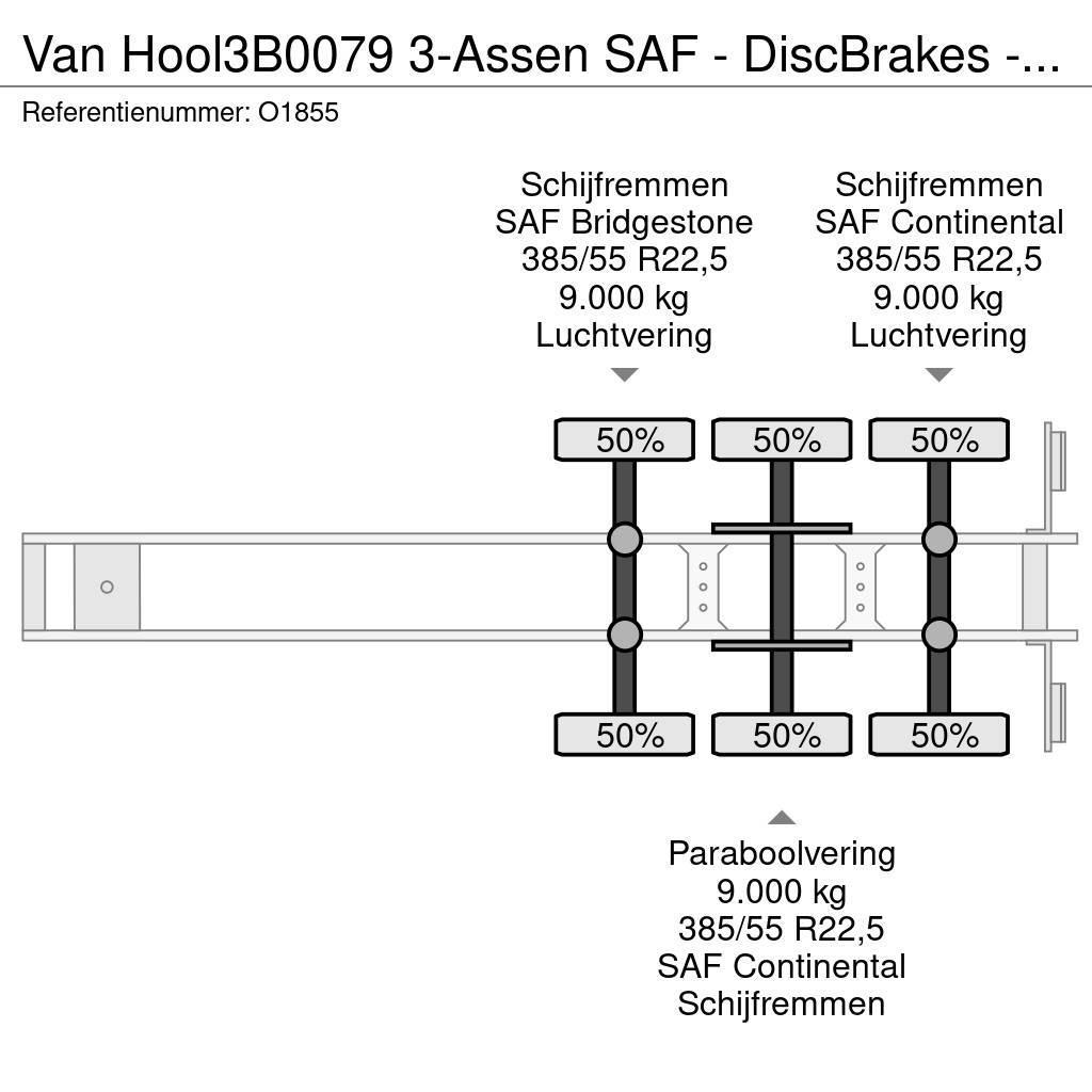 Van Hool 3B0079 3-Assen SAF - DiscBrakes - ADR - Backslider Semirremolques portacontenedores