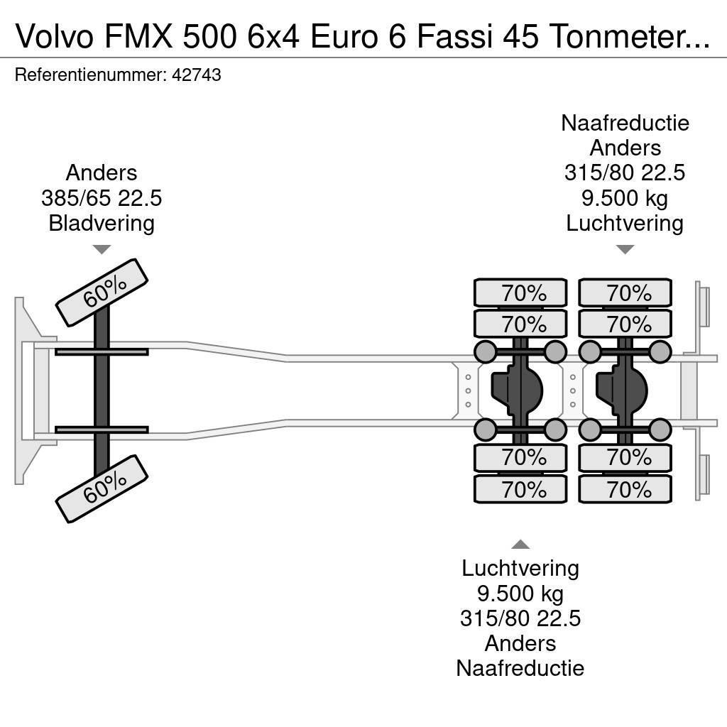 Volvo FMX 500 6x4 Euro 6 Fassi 45 Tonmeter laadkraan Grúas todo terreno