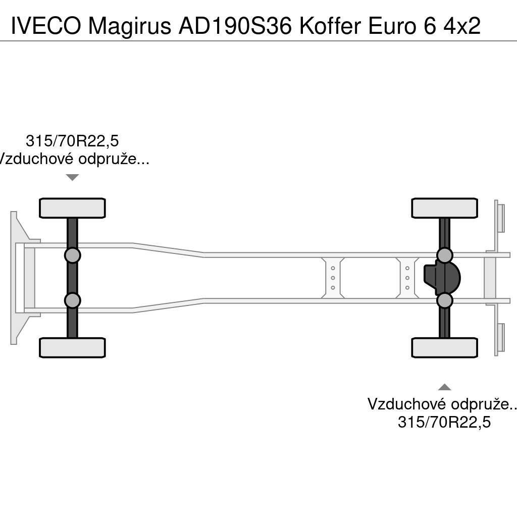 Iveco Magirus AD190S36 Koffer Euro 6 4x2 Camiones caja cerrada