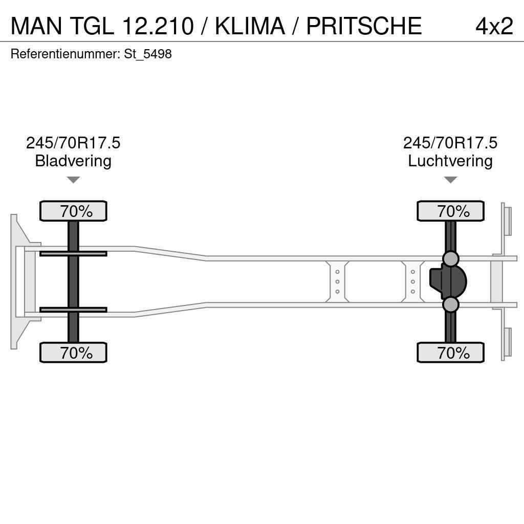 MAN TGL 12.210 / KLIMA / PRITSCHE Camiones plataforma