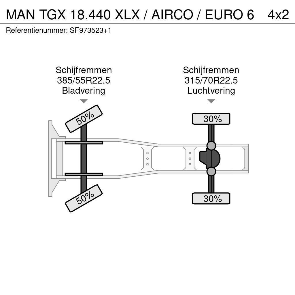 MAN TGX 18.440 XLX / AIRCO / EURO 6 Tractor Units