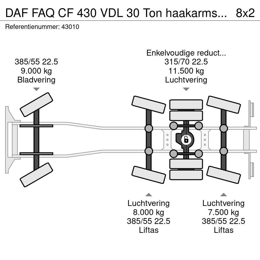 DAF FAQ CF 430 VDL 30 Ton haakarmsysteem Camiones polibrazo