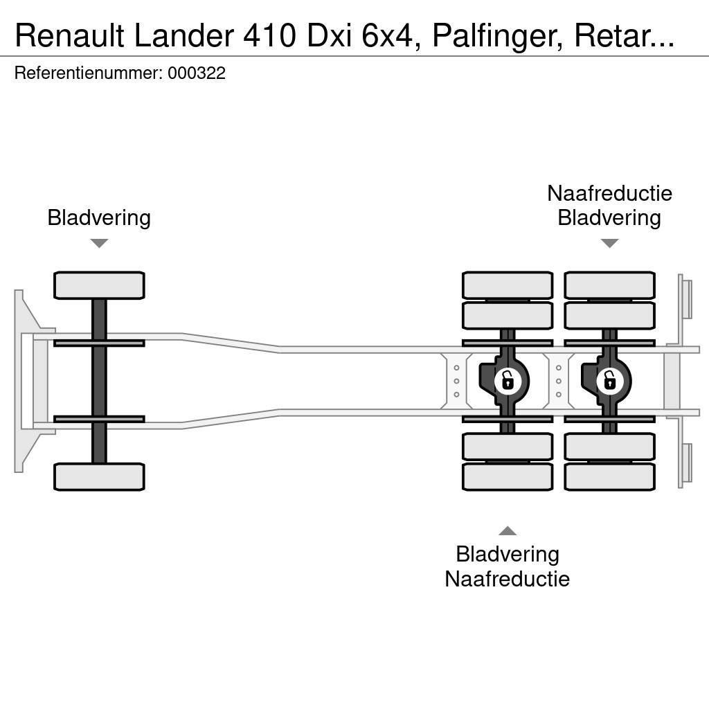 Renault Lander 410 Dxi 6x4, Palfinger, Retarder, Steel sus Camiones plataforma