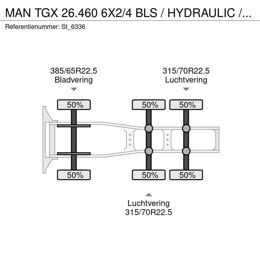MAN TGX 26.460 6X2/4 BLS / HYDRAULIC / NL TRUCK Cabezas tractoras