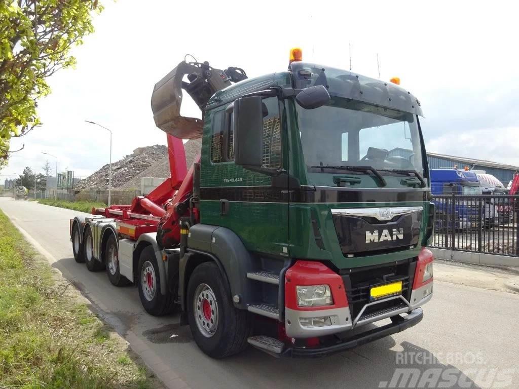 MAN TGS 49.440 10X4 / EURO 6 / HAAKSYSTEEM VDL 30 TONS Camiones polibrazo