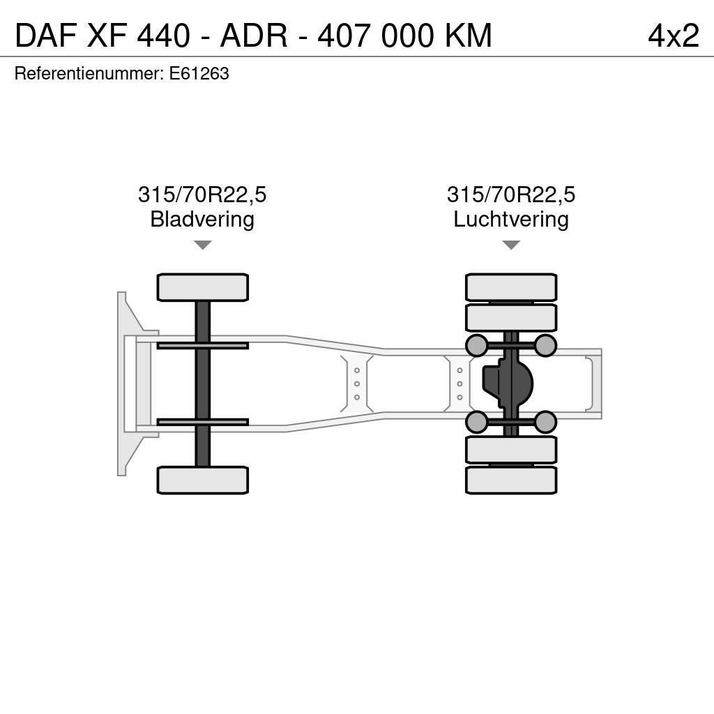 DAF XF 440 - ADR - 407 000 KM Cabezas tractoras