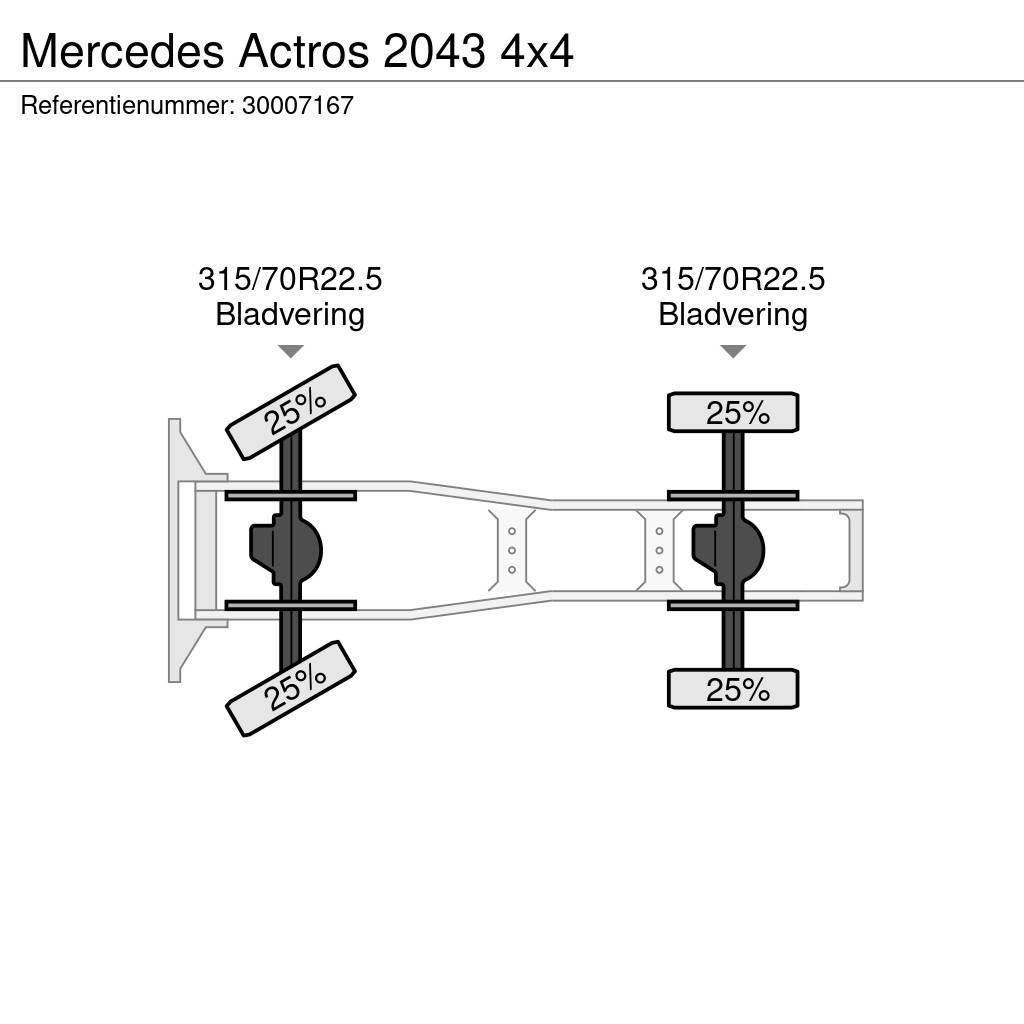 Mercedes-Benz Actros 2043 4x4 Cabezas tractoras
