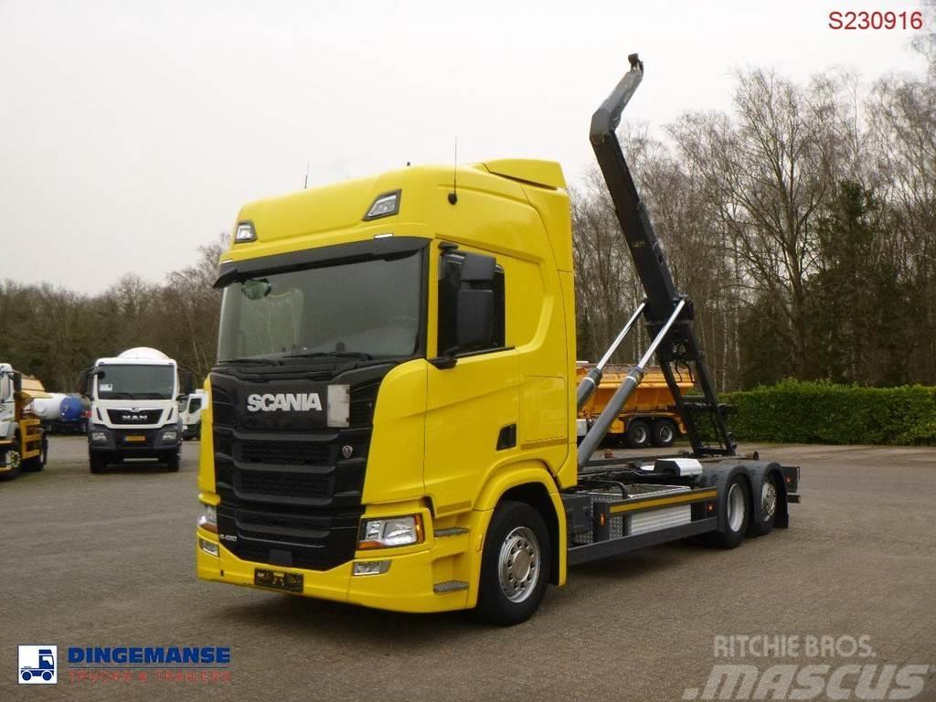 Scania R450 6x2 Euro 6C + Retarder + Meiller container ho Camiones polibrazo