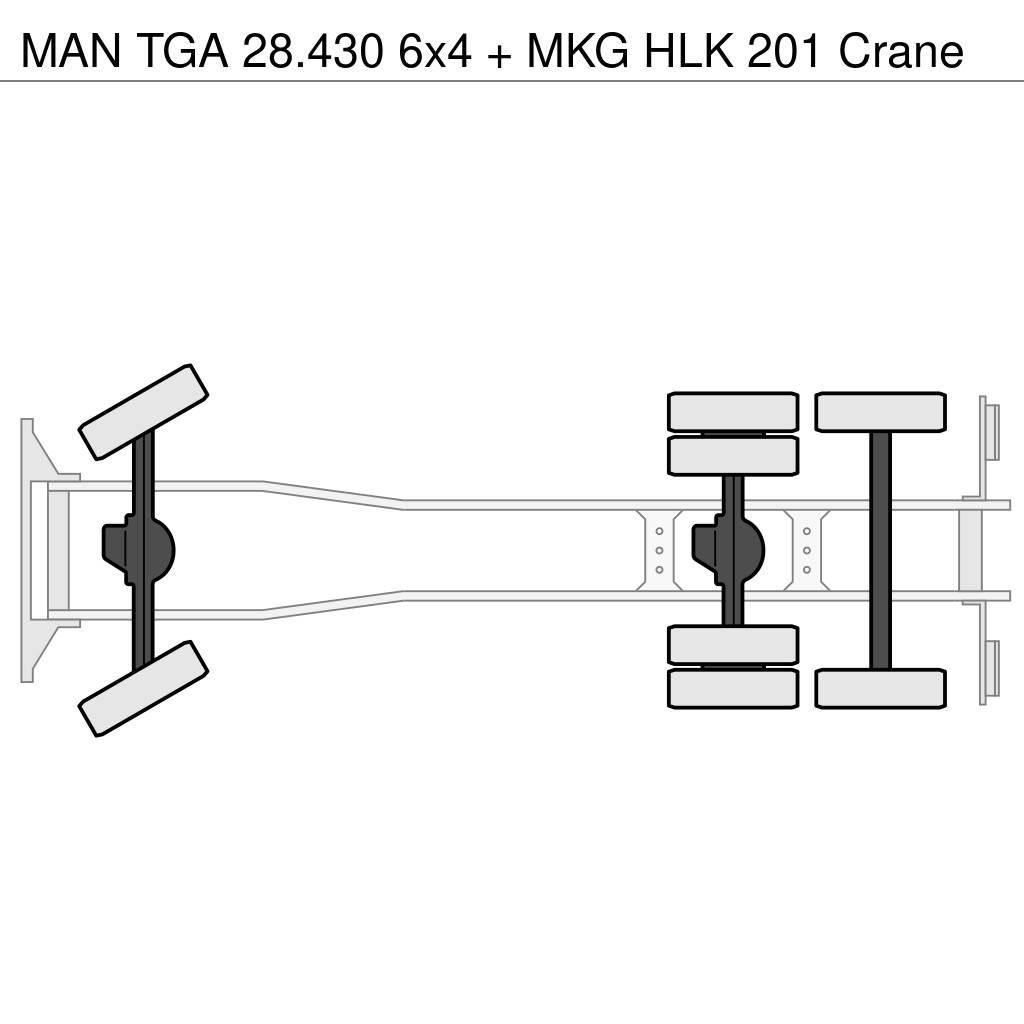 MAN TGA 28.430 6x4 + MKG HLK 201 Crane Grúas todo terreno