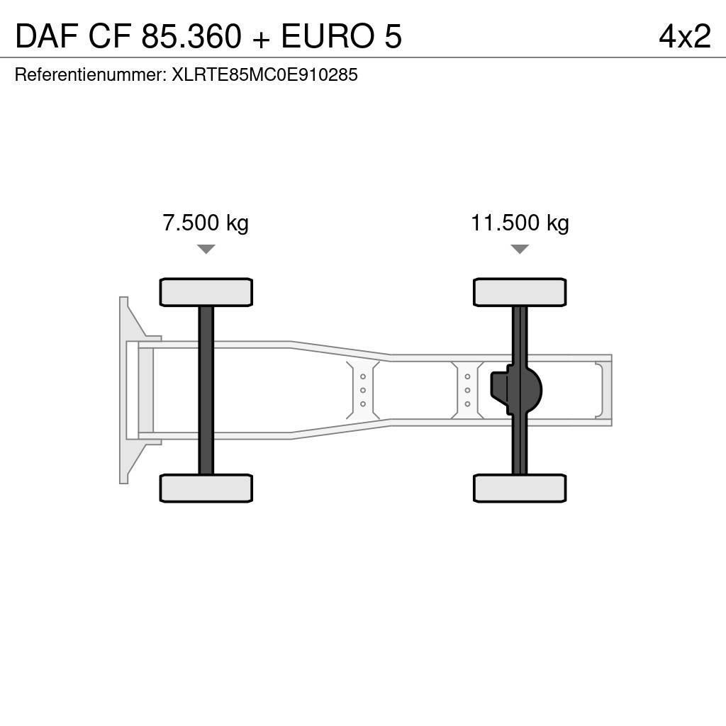 DAF CF 85.360 + EURO 5 Cabezas tractoras