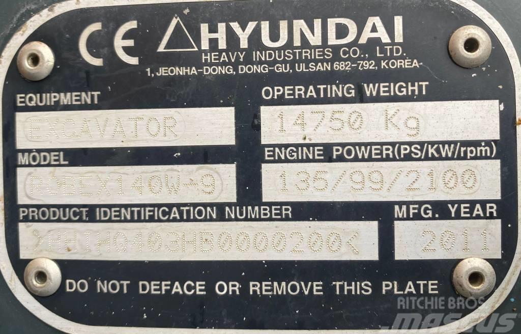 Hyundai Robex 140 W-9 Excavadoras de ruedas