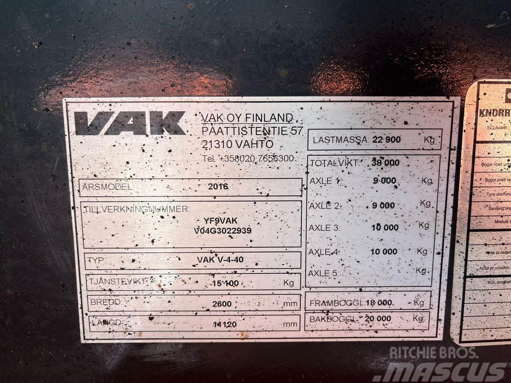 VAK V-4-40 VECTOR 1950 / BOX L=10804 mm Remolques isotermos/frigoríficos