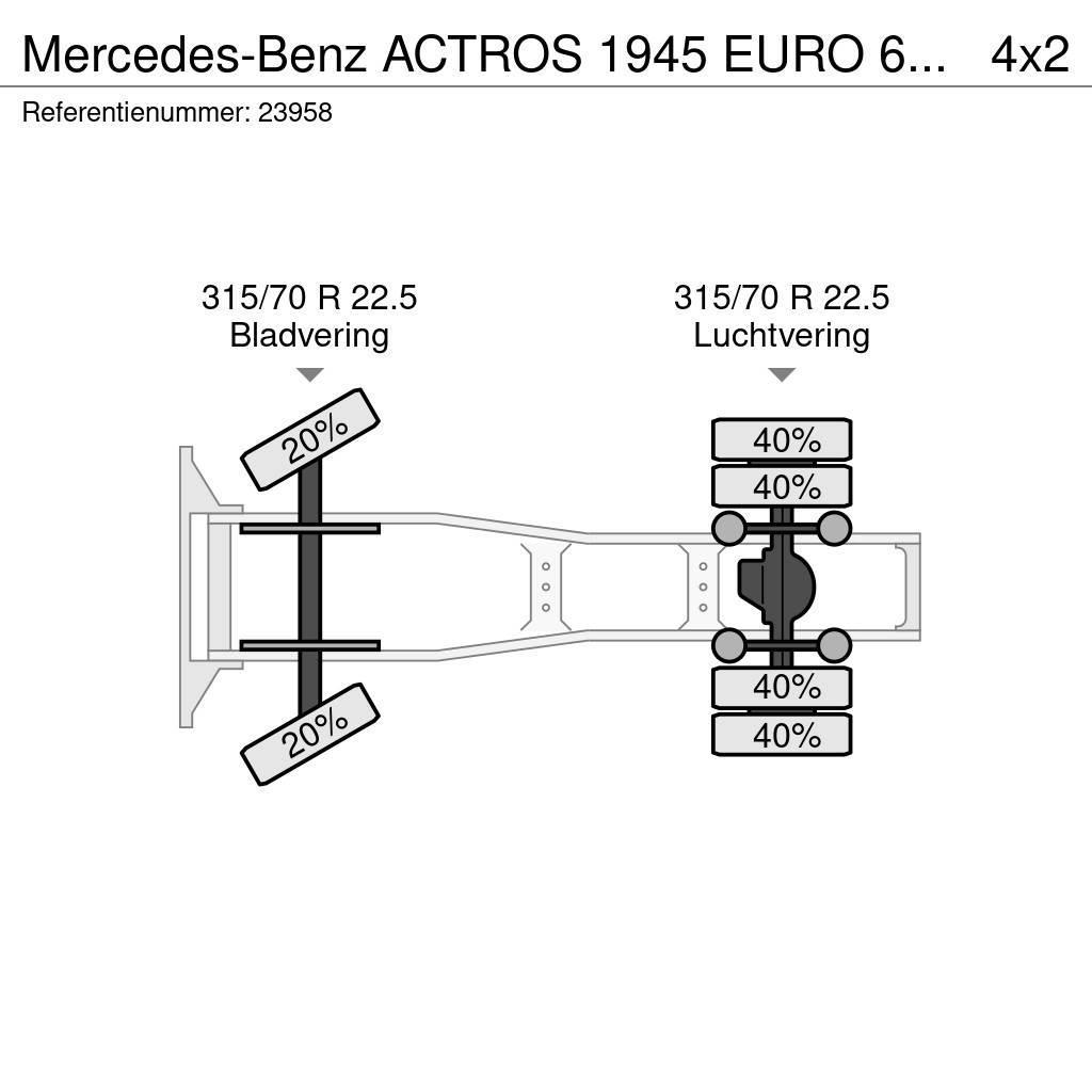 Mercedes-Benz ACTROS 1945 EURO 6 657.000KM Cabezas tractoras