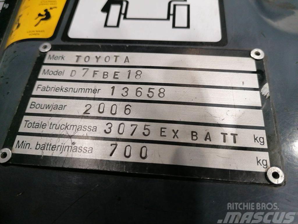 Toyota 7FBEF18 Carretillas de horquilla eléctrica