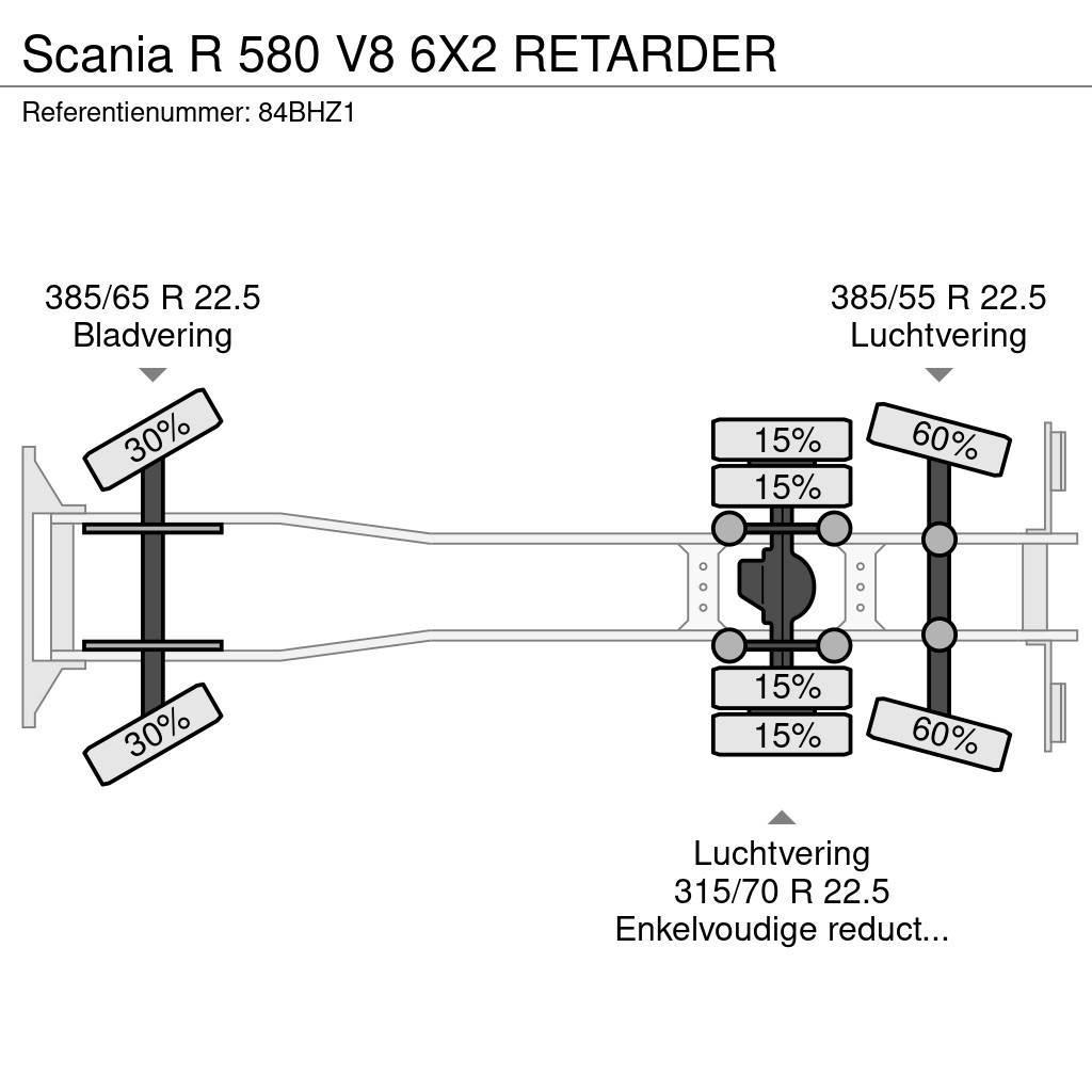 Scania R 580 V8 6X2 RETARDER Camiones chasis