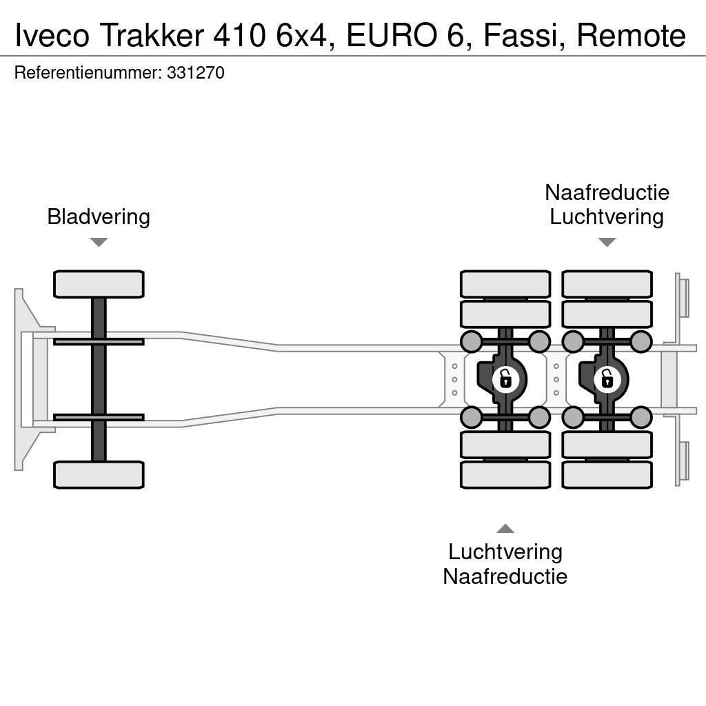Iveco Trakker 410 6x4, EURO 6, Fassi, Remote Camiones plataforma