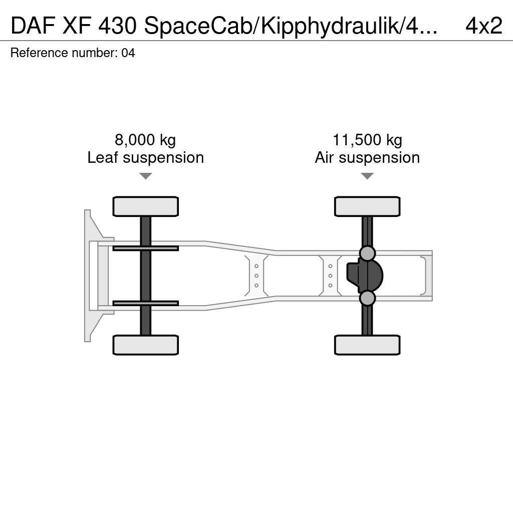 DAF XF 430 SpaceCab/Kipphydraulik/452 tkm/Euro 6 Cabezas tractoras