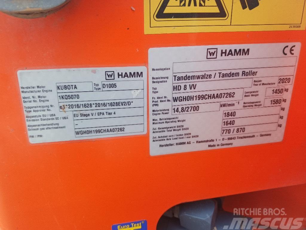 Hamm HD 8 VV Rodillos de doble tambor
