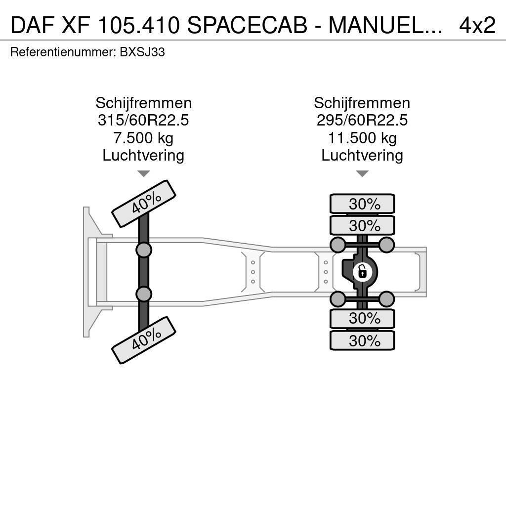 DAF XF 105.410 SPACECAB - MANUEL - 900.000KM - STAND K Cabezas tractoras