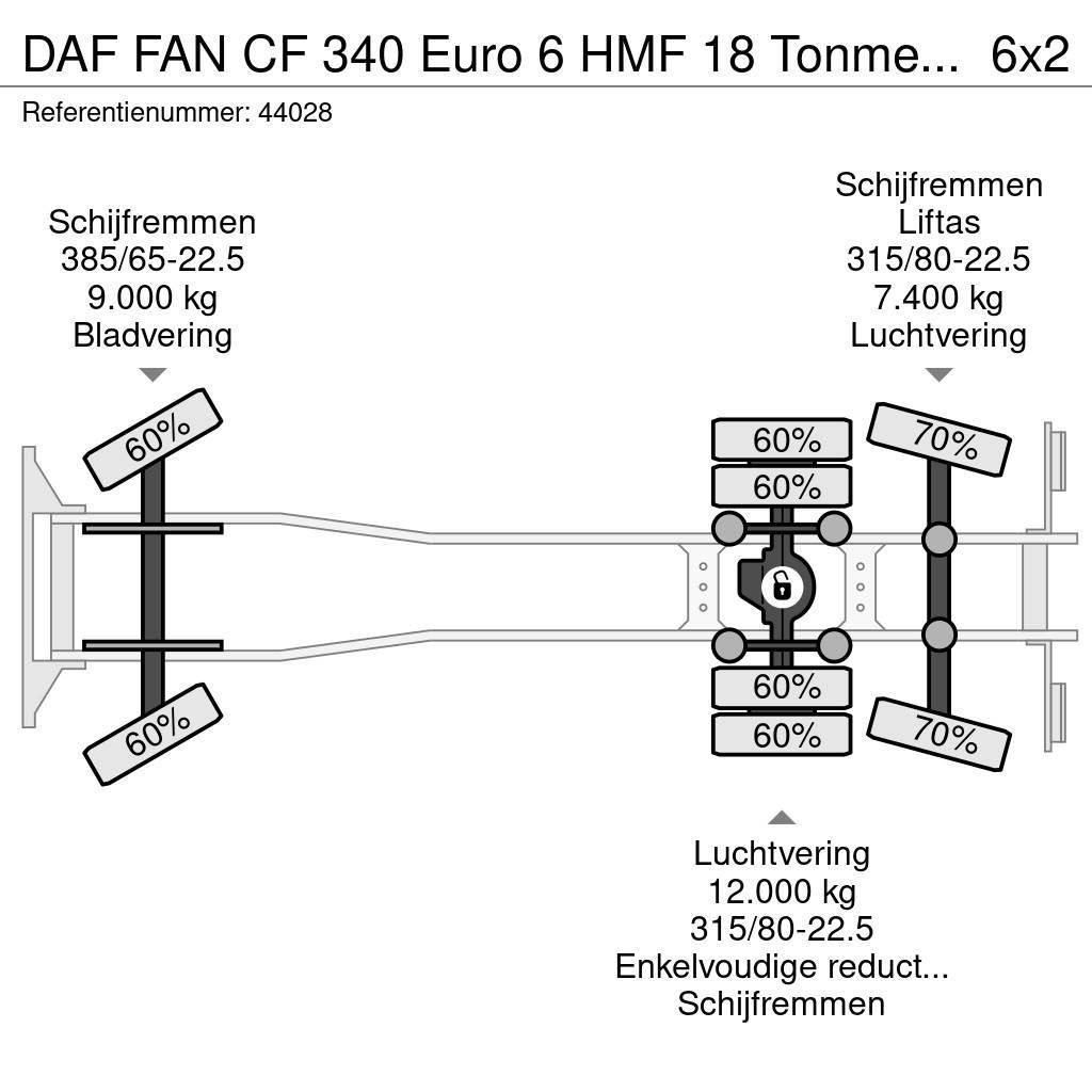 DAF FAN CF 340 Euro 6 HMF 18 Tonmeter laadkraan met li Camiones polibrazo