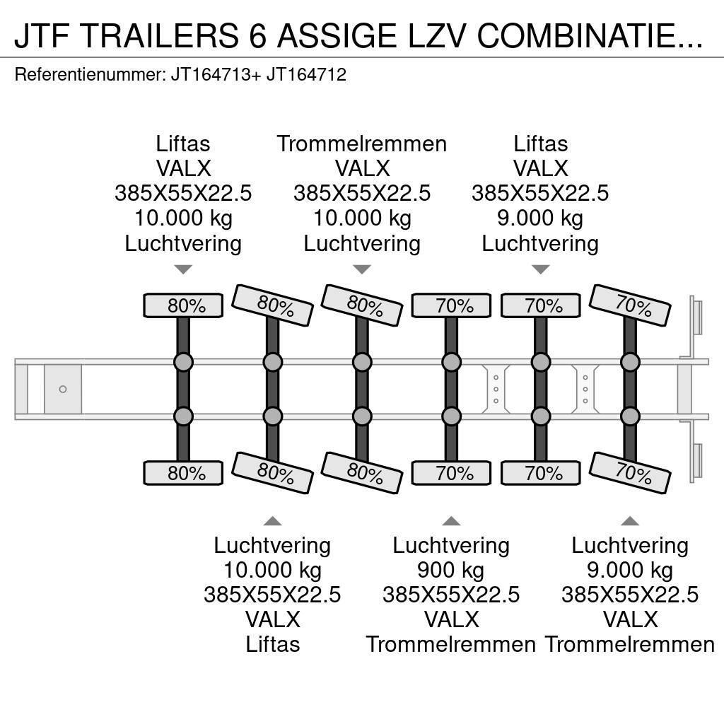  JTF TRAILERS 6 ASSIGE LZV COMBINATIE MET ON-22-XN Semirremolques portacontenedores