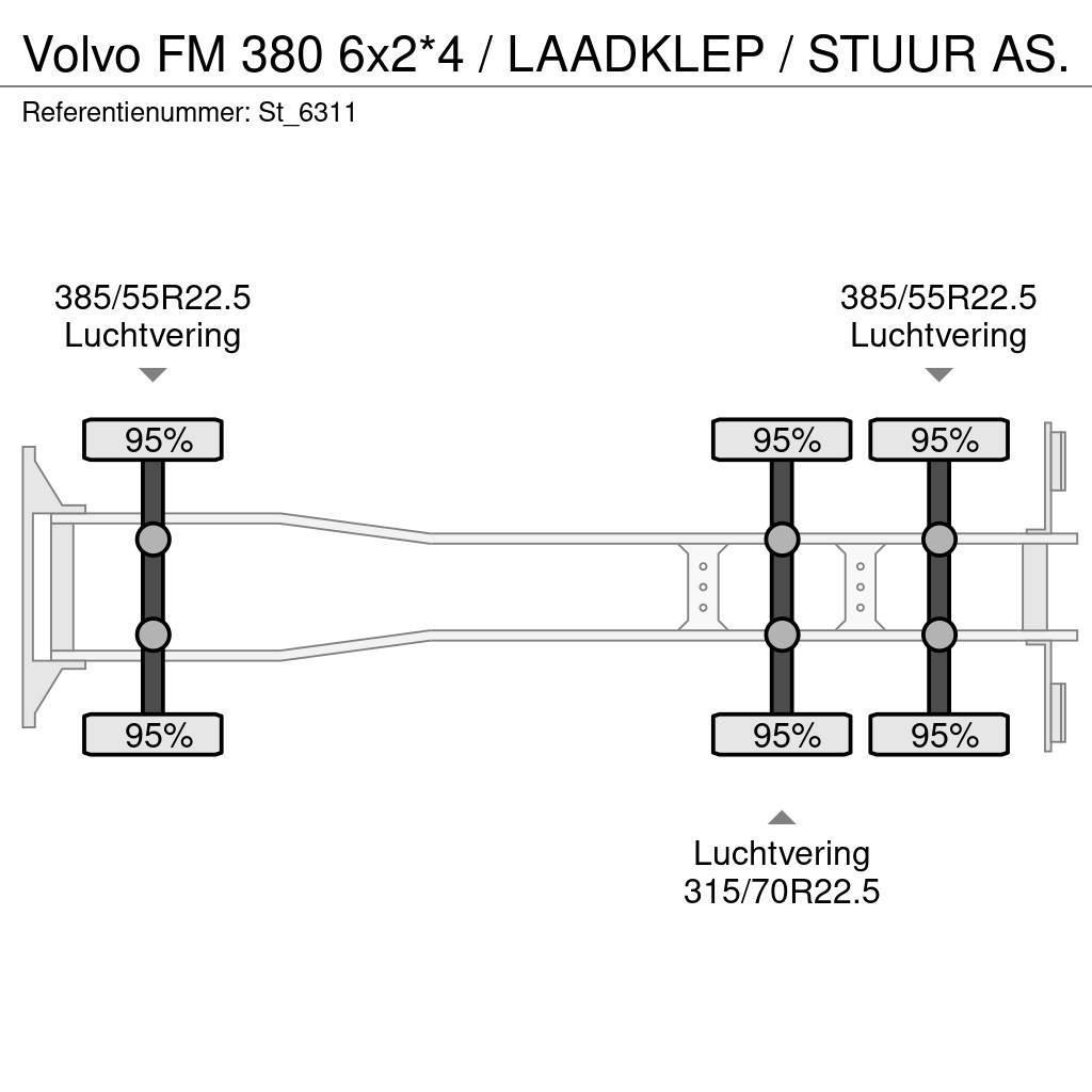 Volvo FM 380 6x2*4 / LAADKLEP / STUUR AS. Camiones caja cerrada