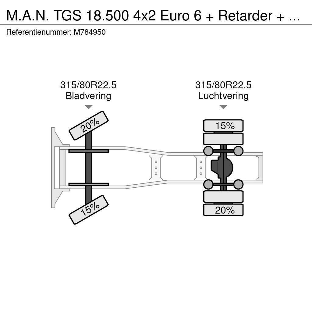 MAN TGS 18.500 4x2 Euro 6 + Retarder + Hydraulics Cabezas tractoras