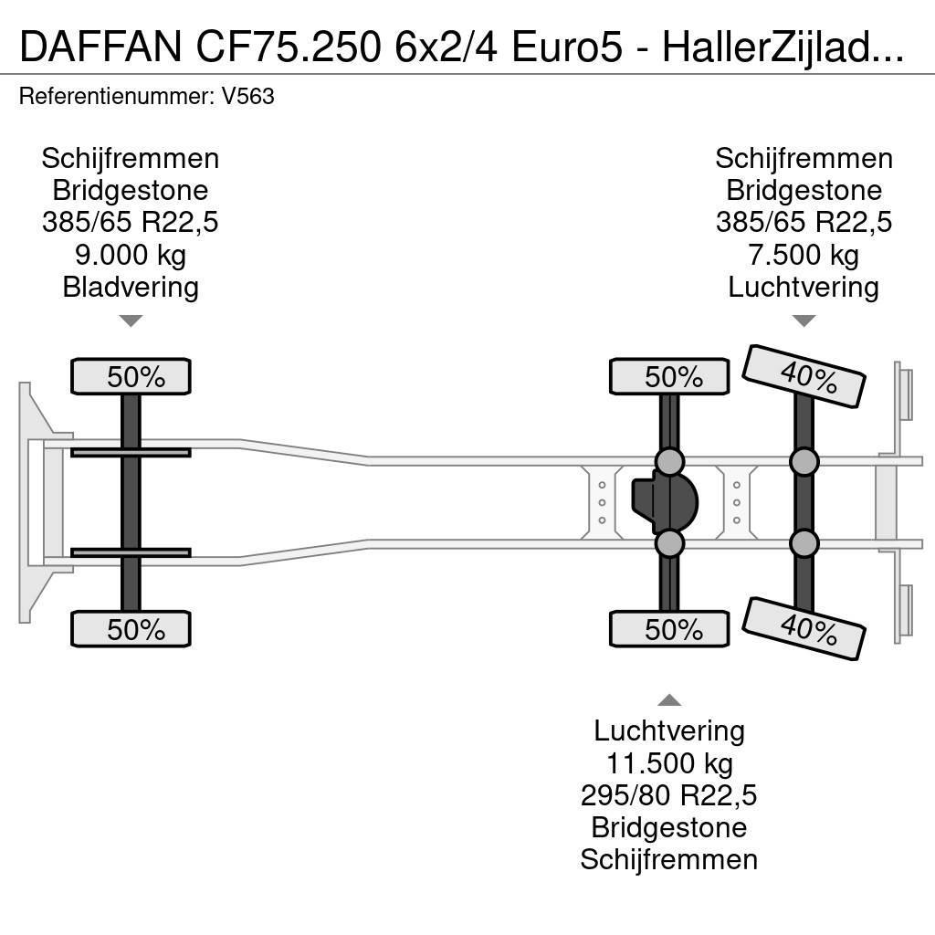 DAF FAN CF75.250 6x2/4 Euro5 - HallerZijlader - Transl Camiones chasis