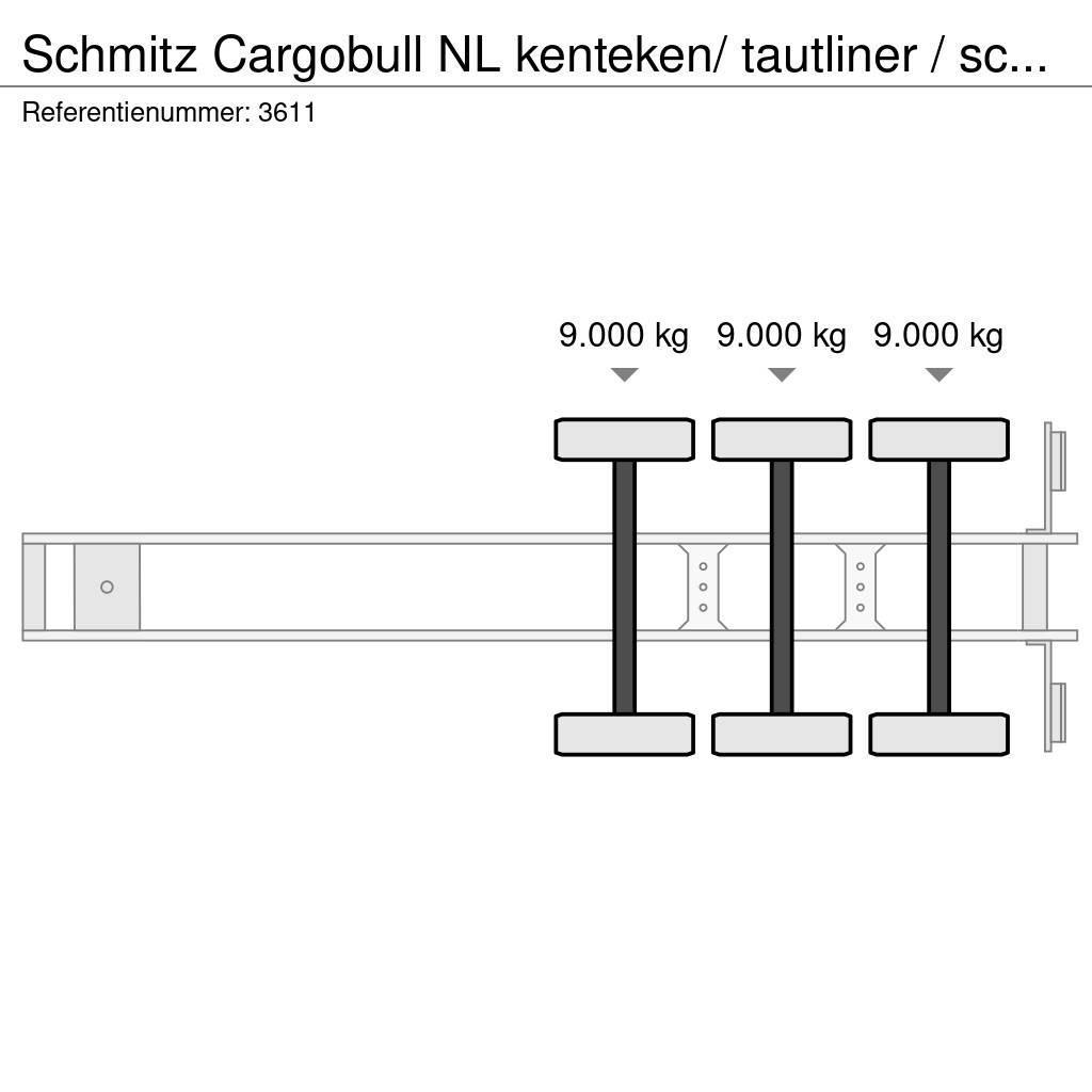 Schmitz Cargobull NL kenteken/ tautliner / schuifzeil / laadklep Semirremolques con caja de lona