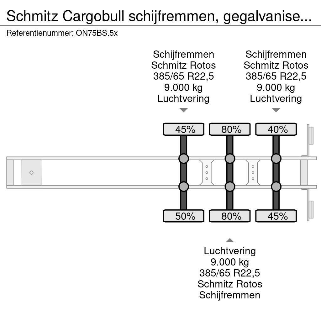 Schmitz Cargobull schijfremmen, gegalvaniseerd, Huckepack, rongpotte Semirremolques con caja de lona