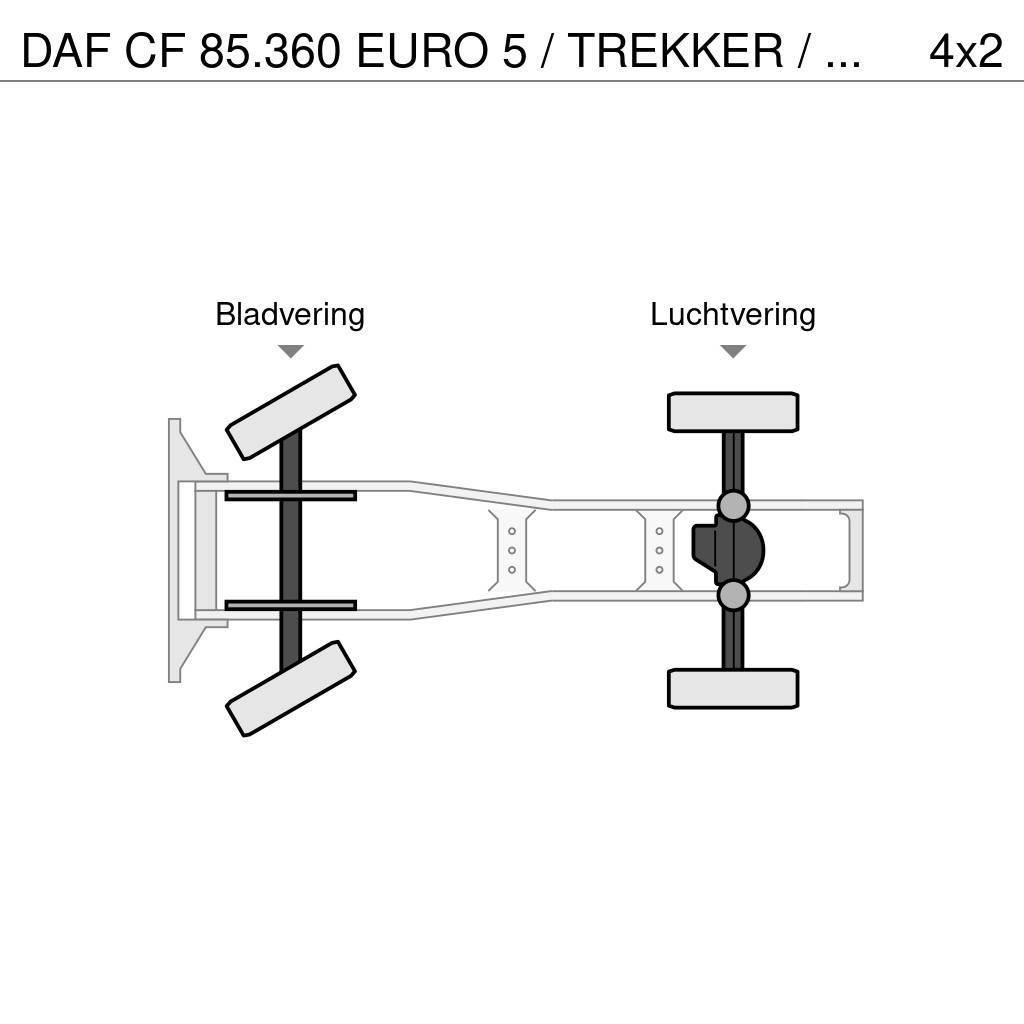 DAF CF 85.360 EURO 5 / TREKKER / BAKWAGEN COMBI / PALF Cabezas tractoras