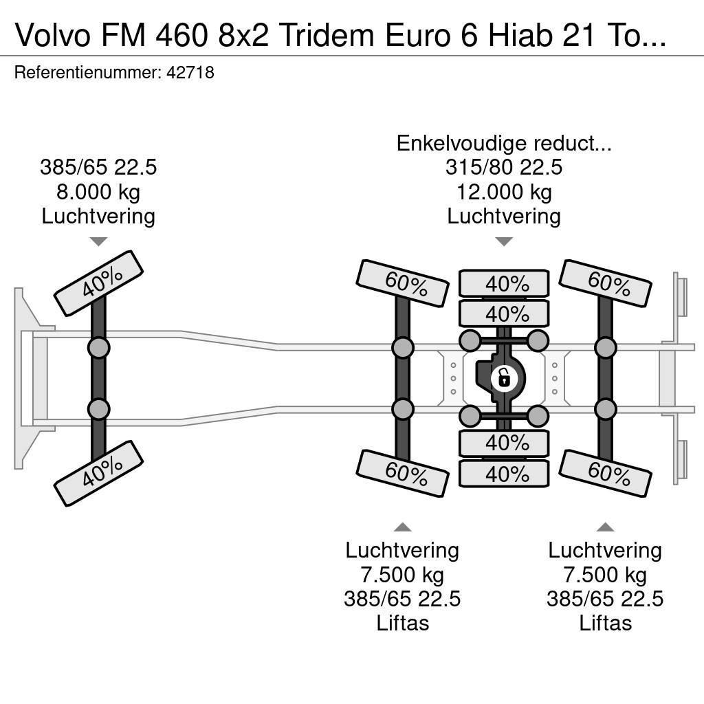 Volvo FM 460 8x2 Tridem Euro 6 Hiab 21 Tonmeter laadkraa Camiones polibrazo